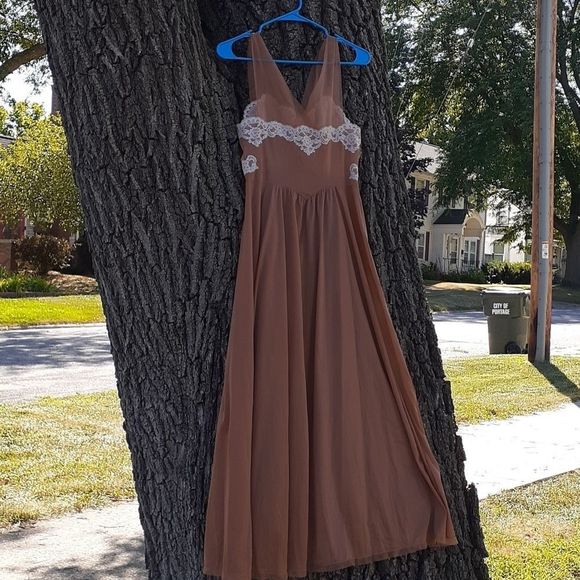 Stunning Vintage Long Lingerie Dressing Gown‎ Lace - Picture 3 of 9